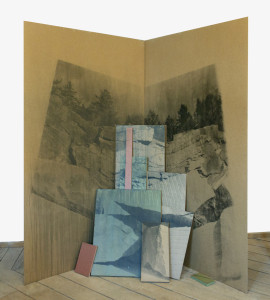 Ditte Knus Tønnesen: If You Are Earth Then I am Water, 2014, photographic emulsion and varnish on MDF boards, 220 x 166 x 130 cm