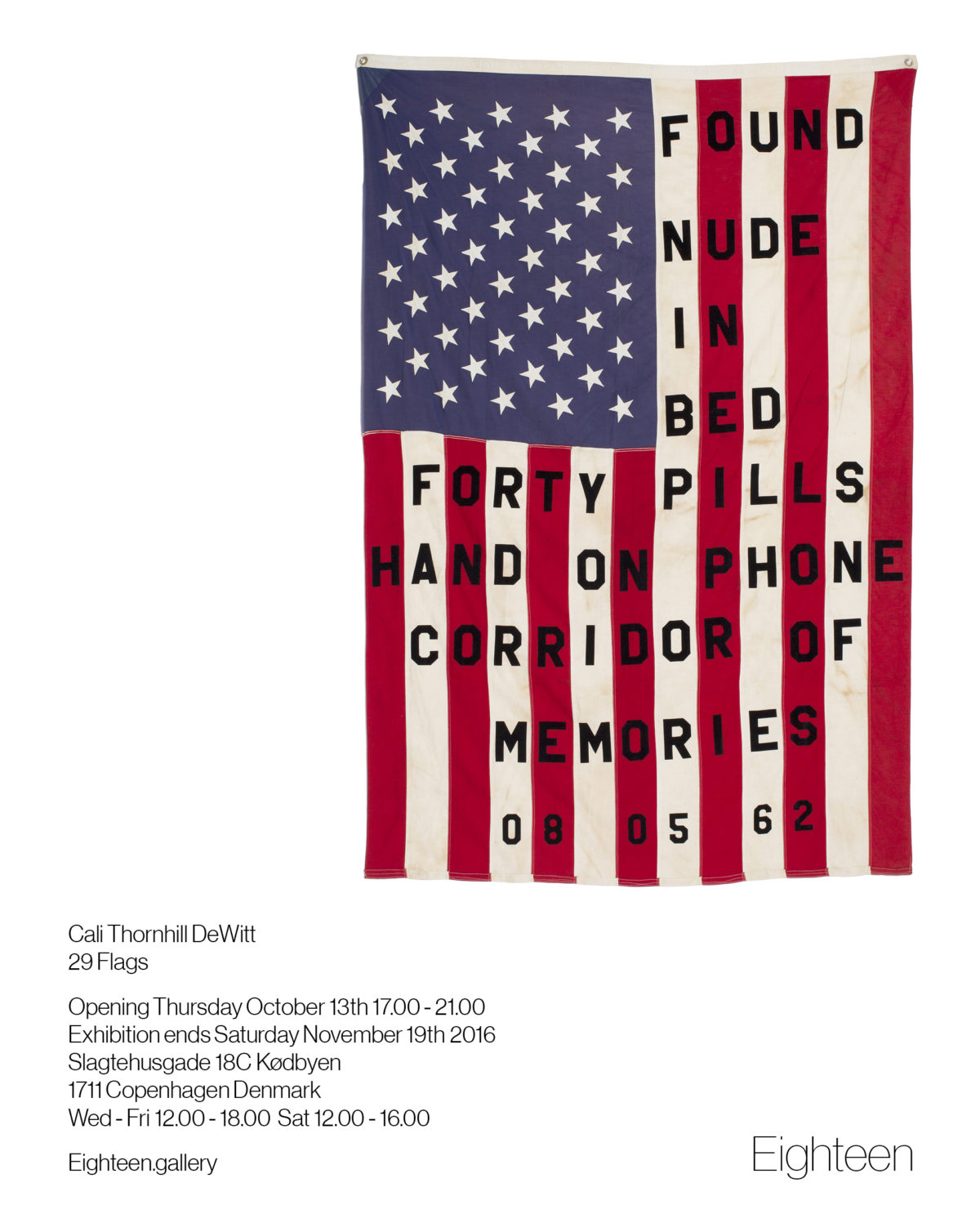 Opening reception: 29 Flags – a solo exhibition by Cali Thornhill DeWitt